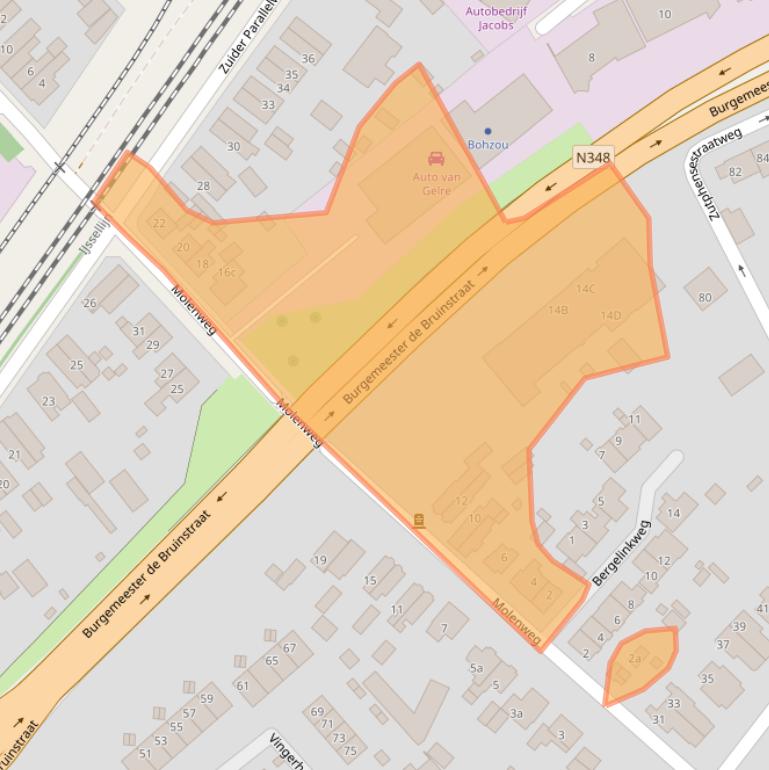 Kaart van postcodegebied 6953CT.