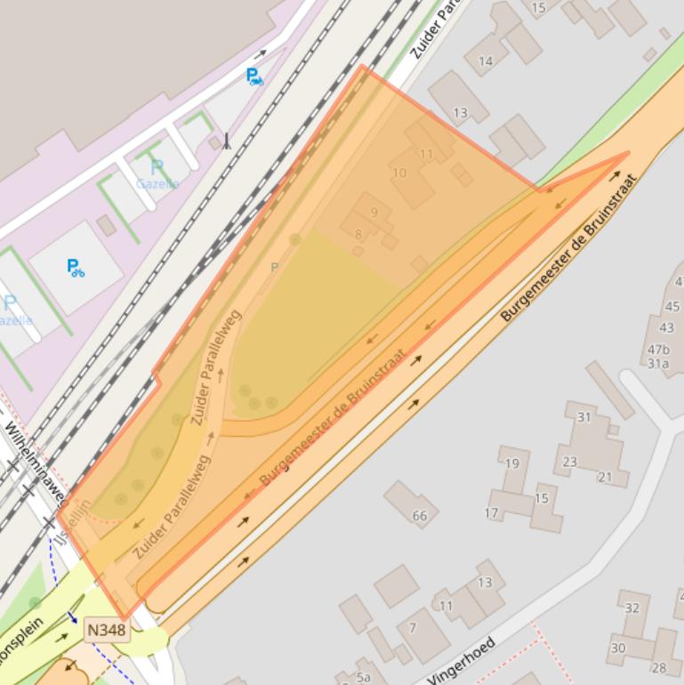Kaart van postcodegebied 6953DA.