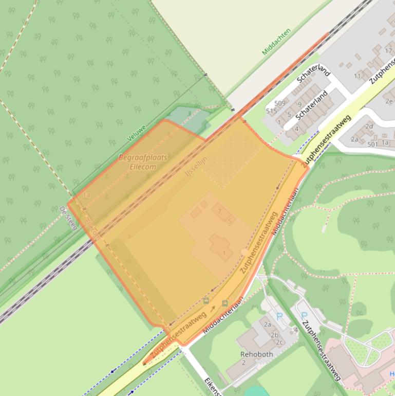 Kaart van postcodegebied 6955AC.