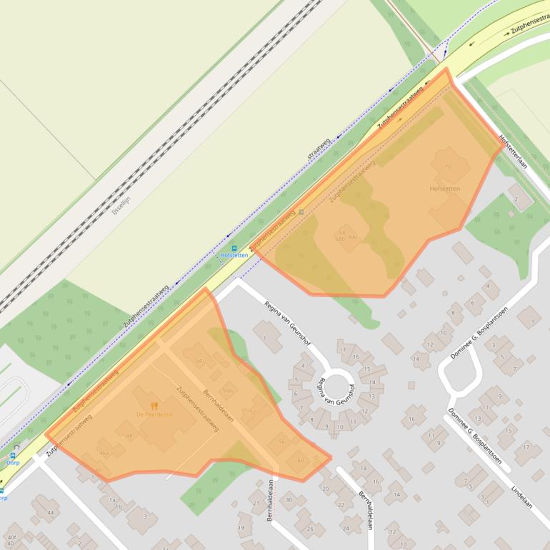 Kaart van postcodegebied 6955AK.