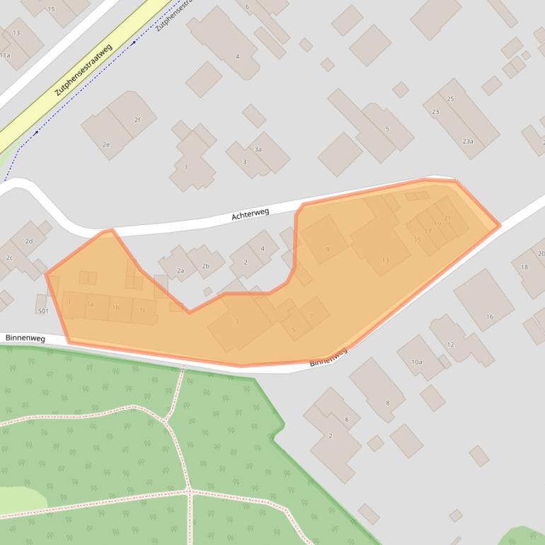 Kaart van postcodegebied 6955AT.