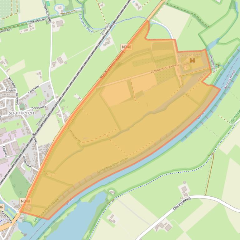 Kaart van postcodegebied 6956AC.