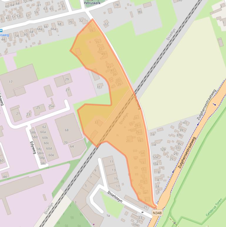 Kaart van postcodegebied 6956AE.