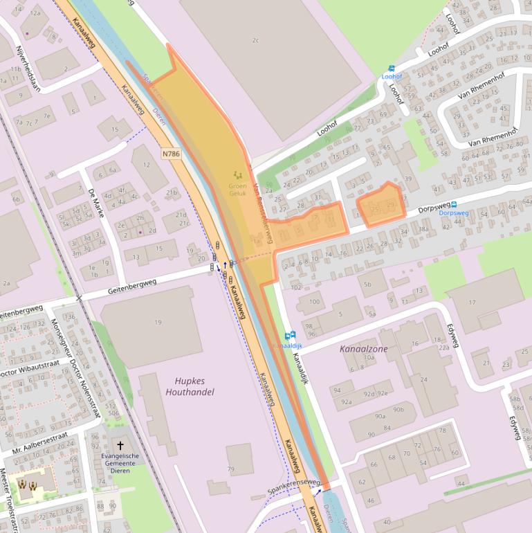 Kaart van postcodegebied 6956AM.