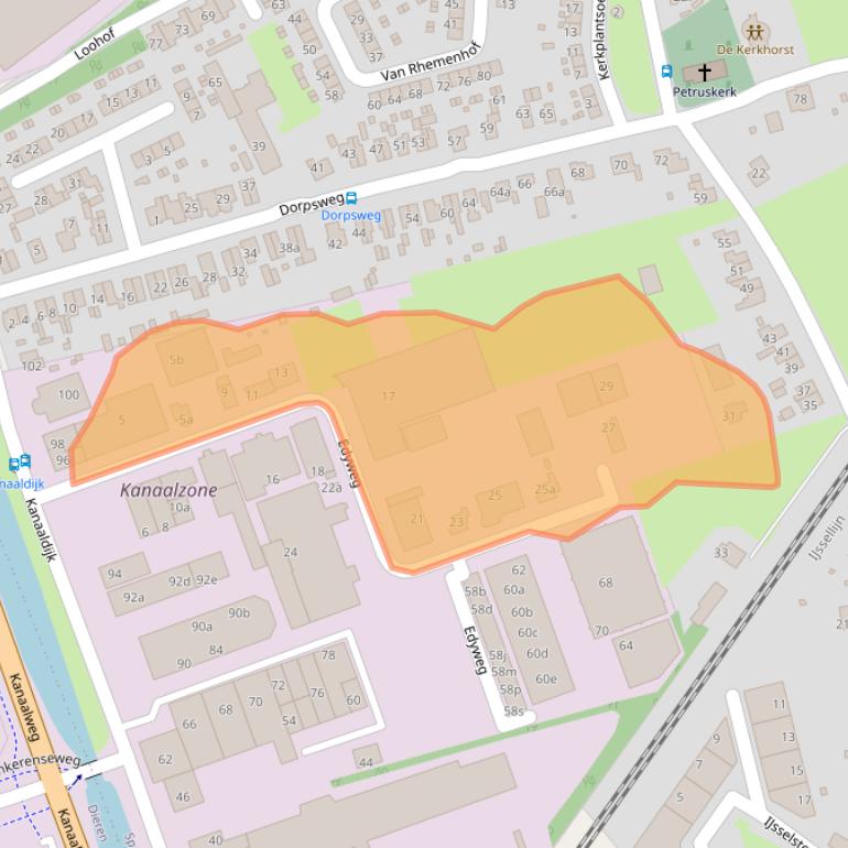 Kaart van postcodegebied 6956BA.