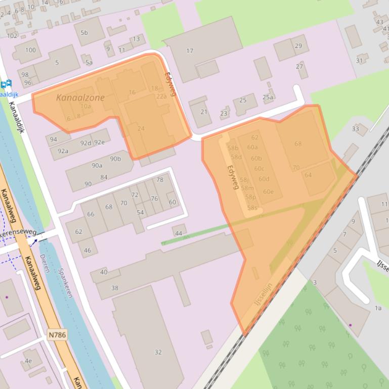 Kaart van postcodegebied 6956BB.