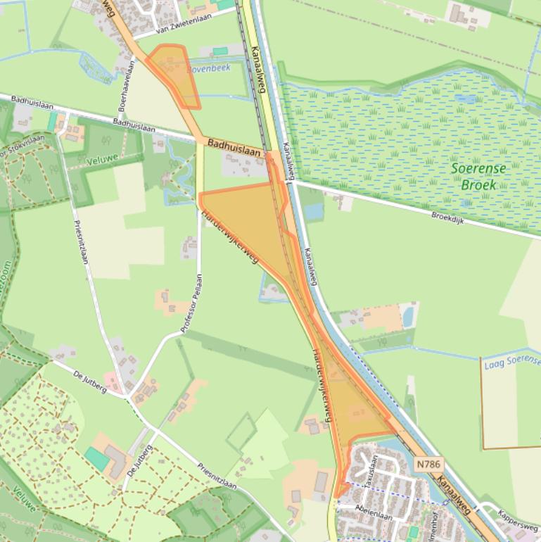 Kaart van postcodegebied 6957AD.