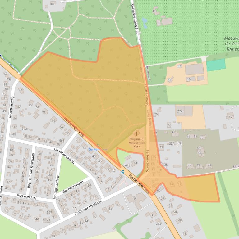 Kaart van postcodegebied 6957AN.