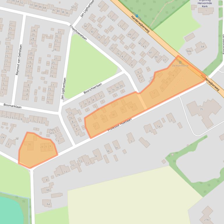 Kaart van postcodegebied 6957AR.