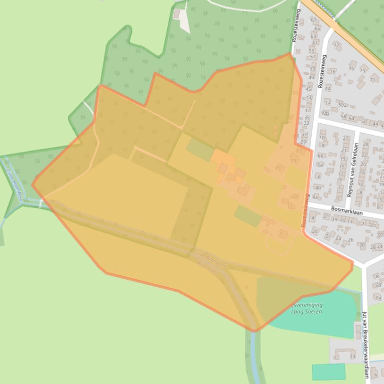 Kaart van postcodegebied 6957BG.