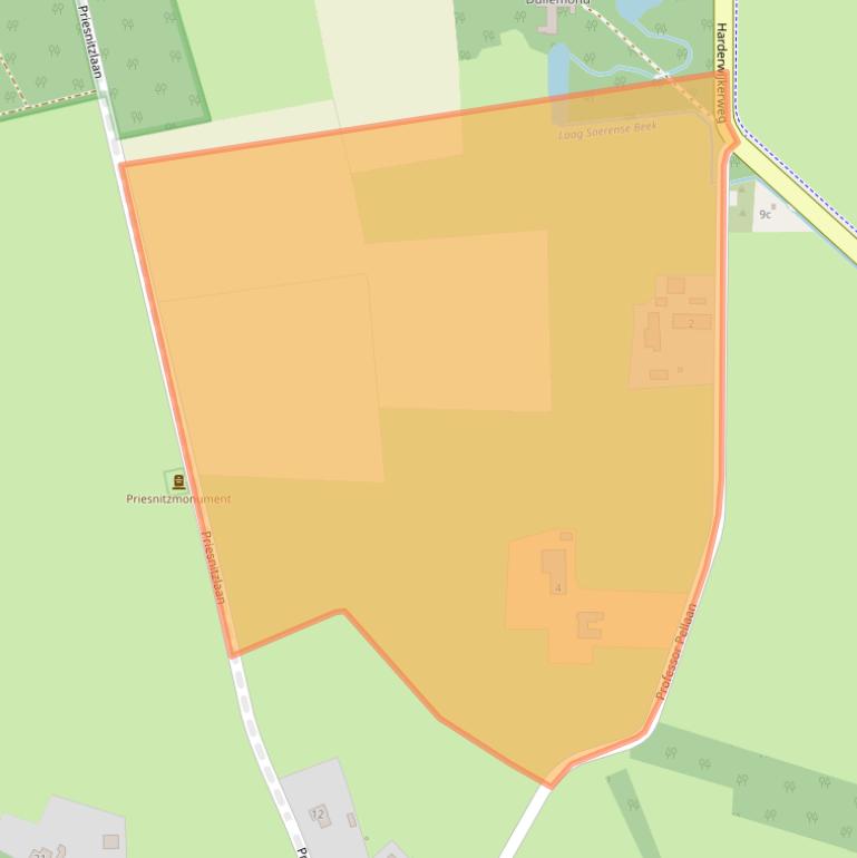 Kaart van postcodegebied 6957DC.