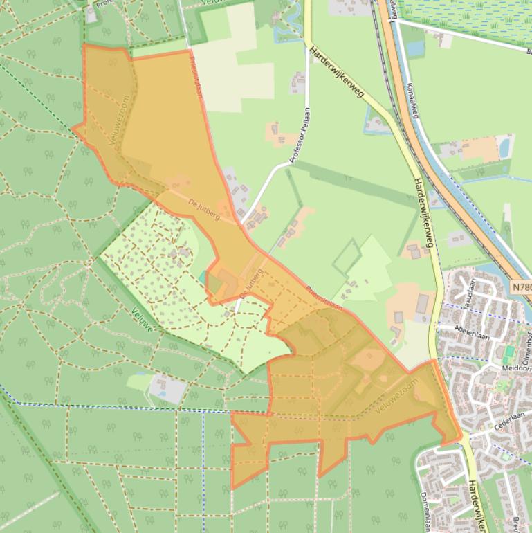 Kaart van postcodegebied 6957DD.