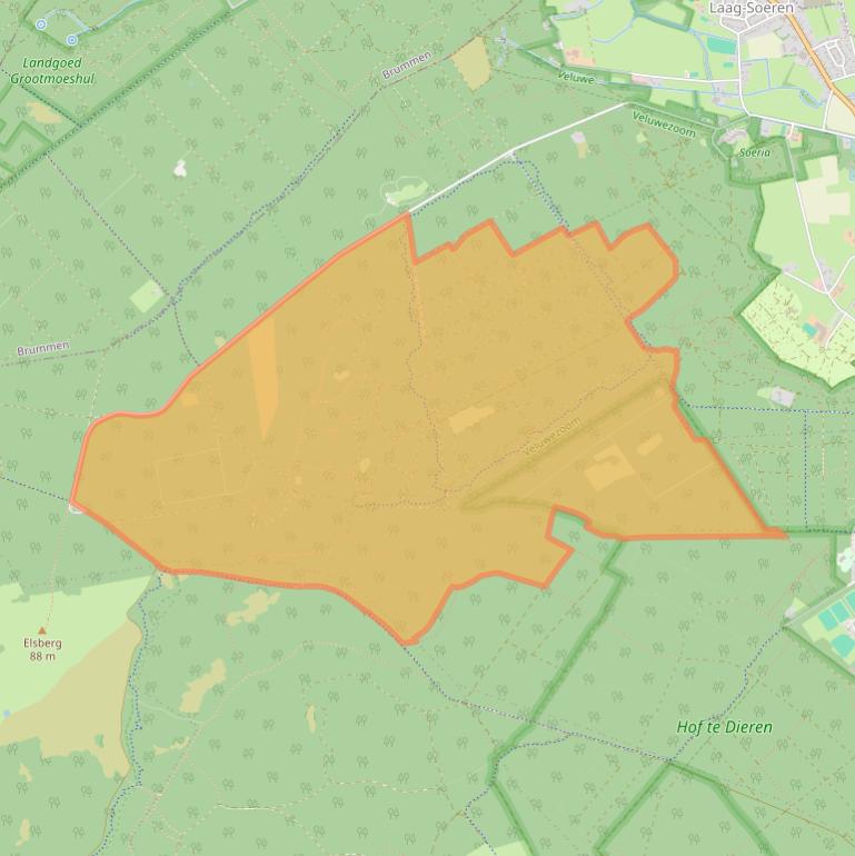 Kaart van postcodegebied 6957DK.