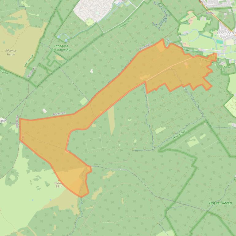 Kaart van postcodegebied 6957DL.