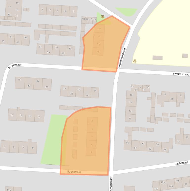 Kaart van postcodegebied 6961BA.