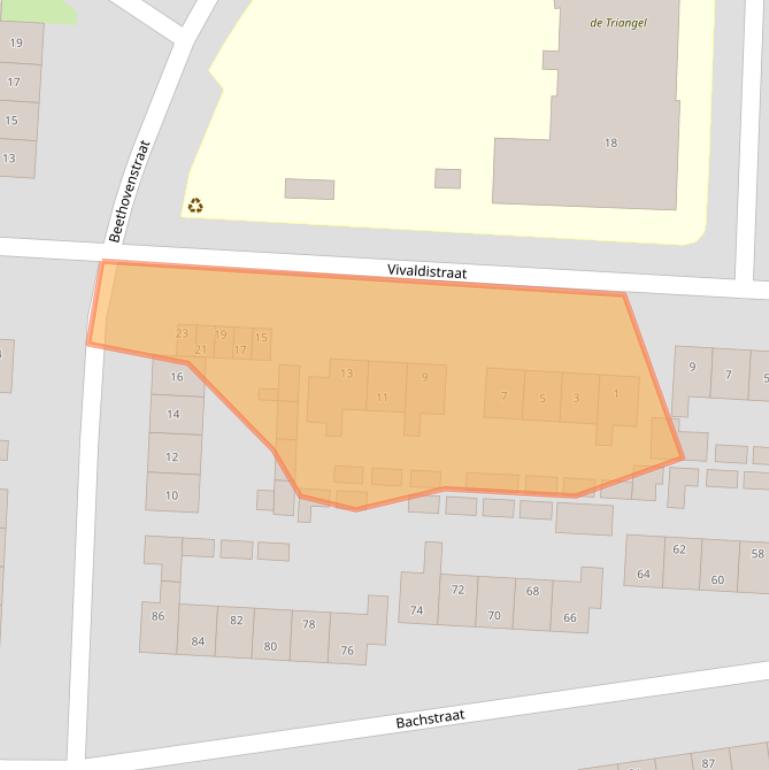 Kaart van postcodegebied 6961BG.