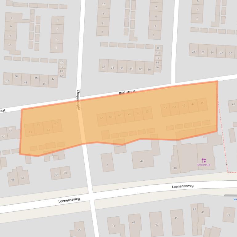 Kaart van postcodegebied 6961BT.