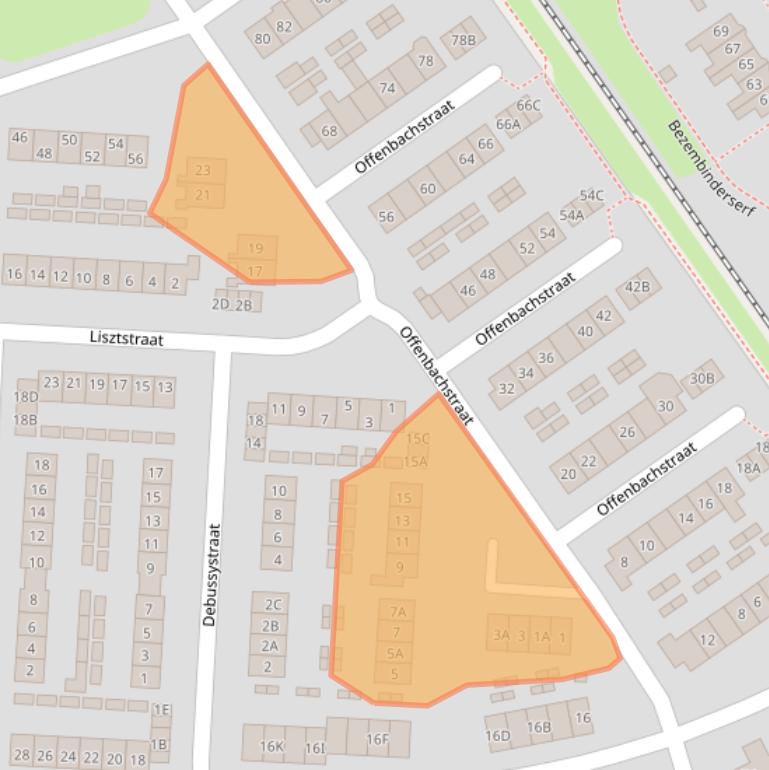 Kaart van postcodegebied 6961CA.