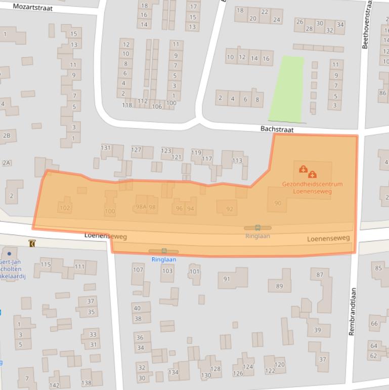 Kaart van postcodegebied 6961CT.