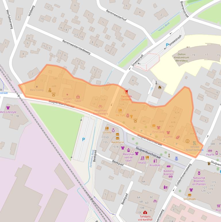 Kaart van postcodegebied 6961CW.