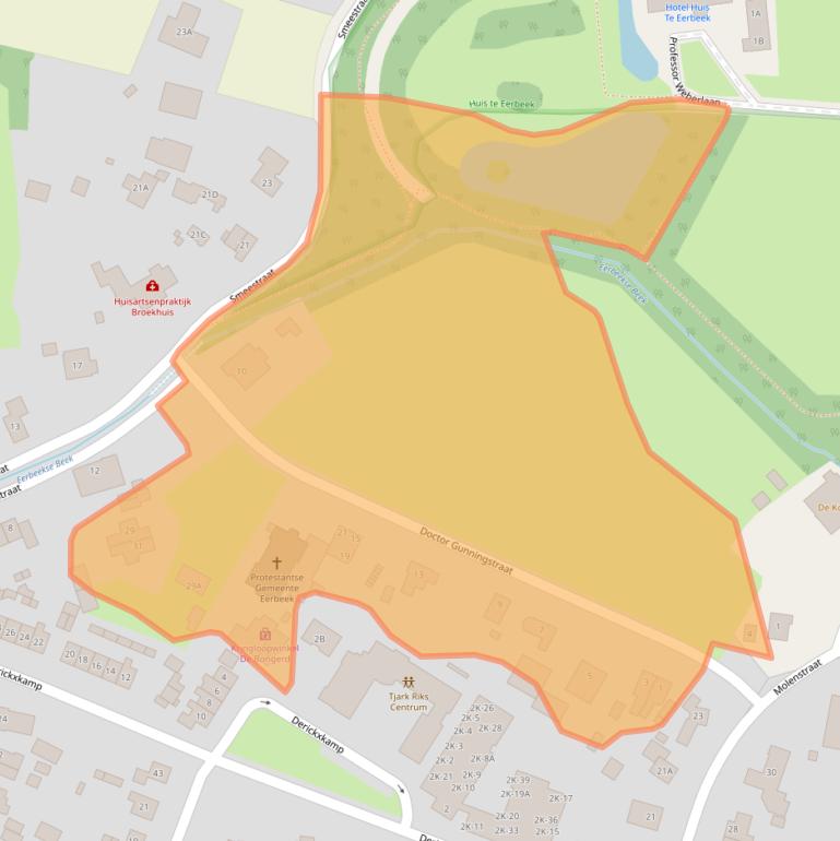 Kaart van postcodegebied 6961DJ.