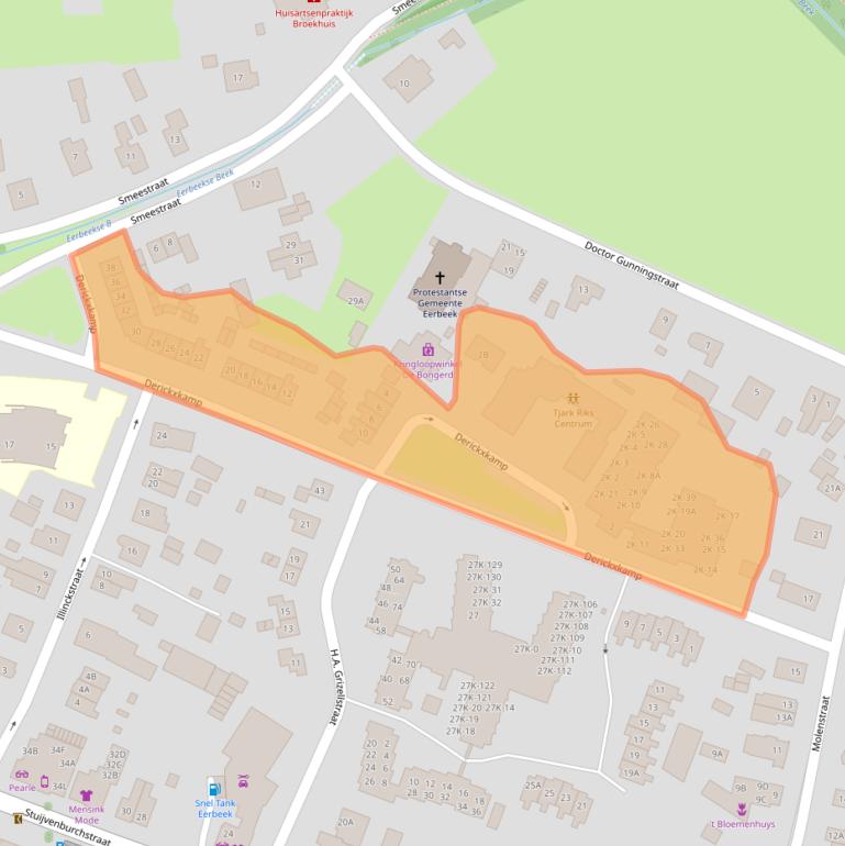 Kaart van postcodegebied 6961DL.