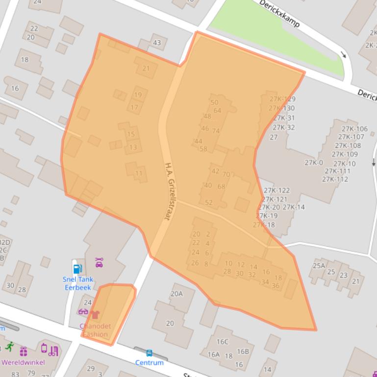 Kaart van postcodegebied 6961DN.