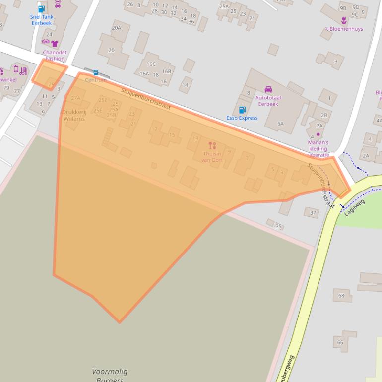 Kaart van postcodegebied 6961DP.