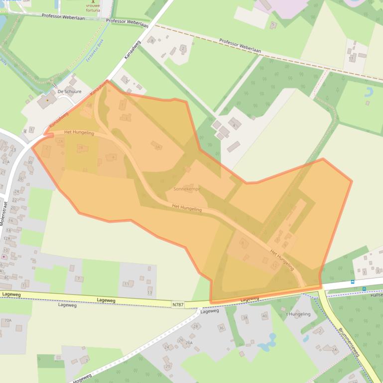 Kaart van postcodegebied 6961DV.