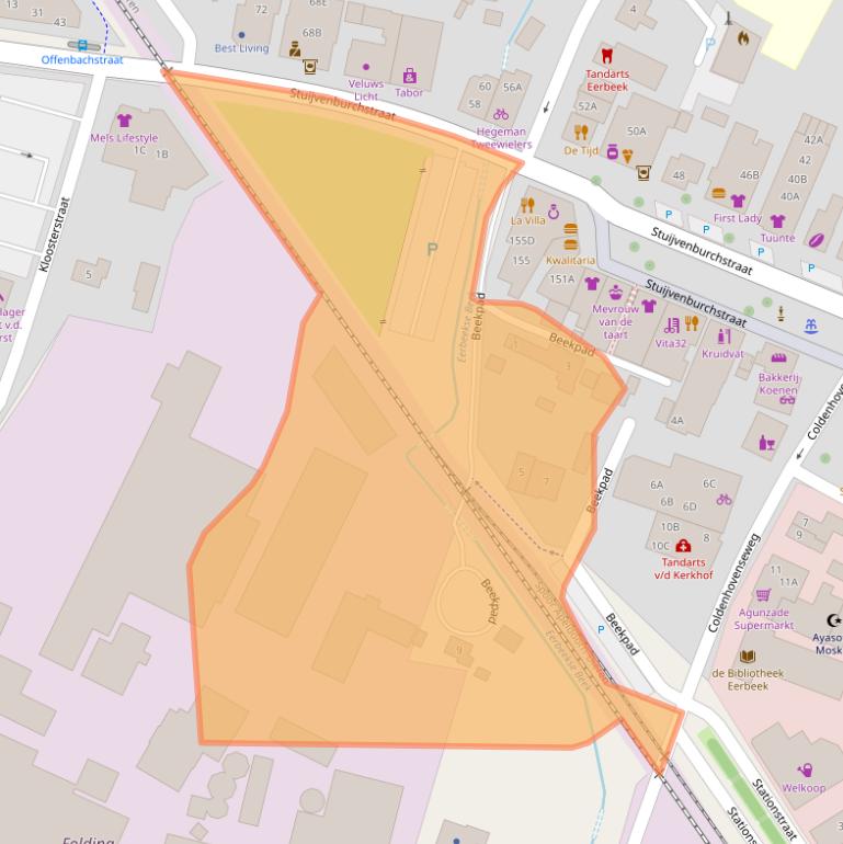 Kaart van postcodegebied 6961DW.