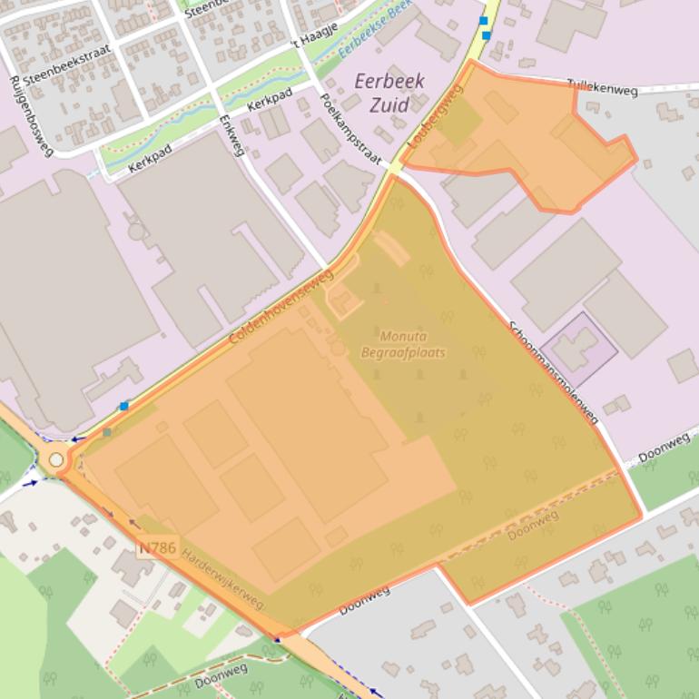 Kaart van postcodegebied 6961EC.