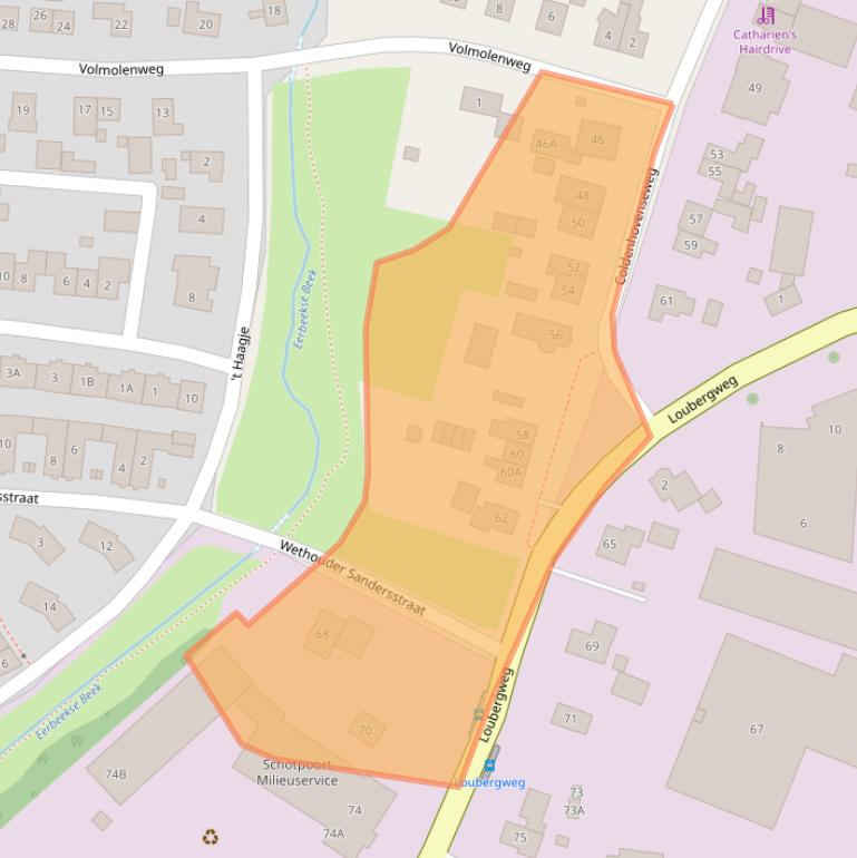 Kaart van postcodegebied 6961EE.