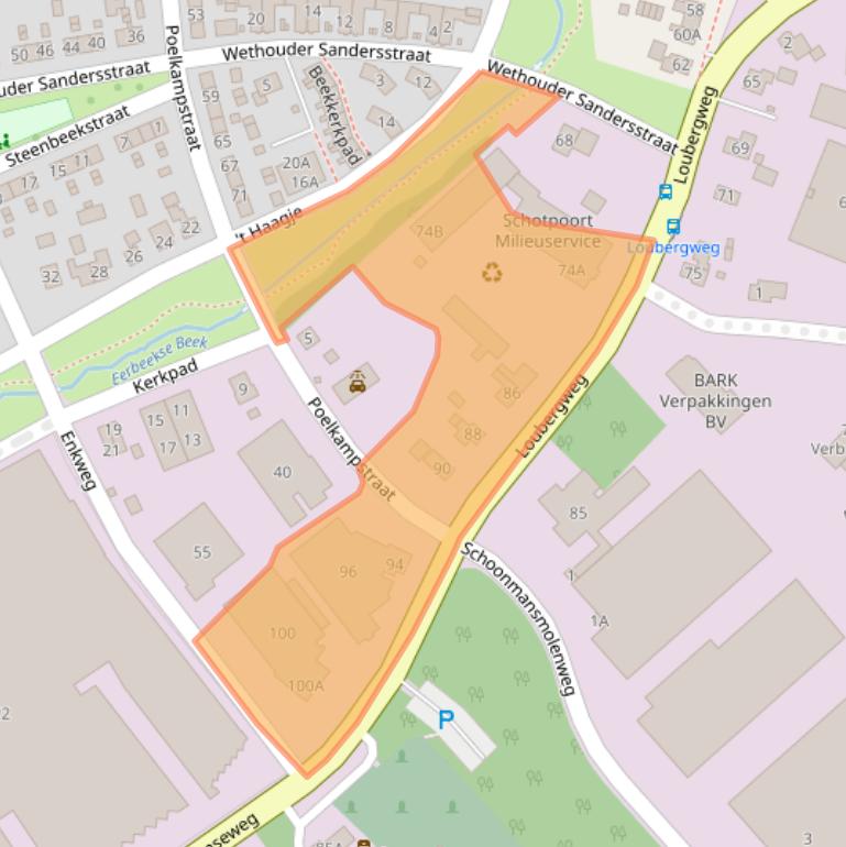 Kaart van postcodegebied 6961EG.