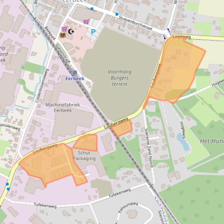 Kaart van postcodegebied 6961EK.