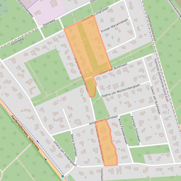 Kaart van postcodegebied 6961EP.