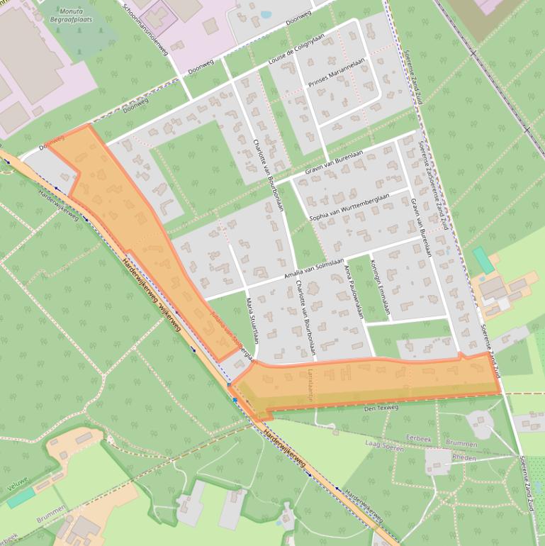 Kaart van postcodegebied 6961GD.