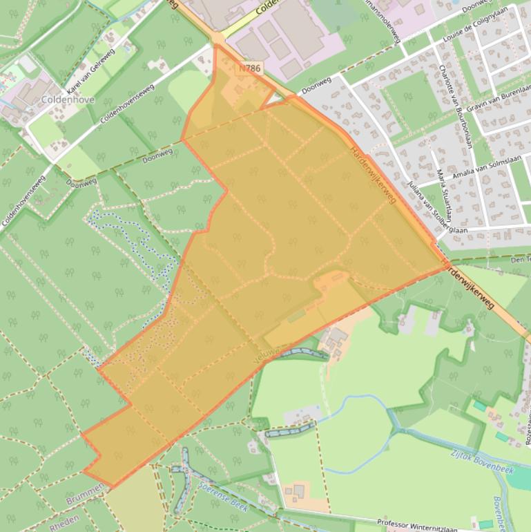 Kaart van postcodegebied 6961GE.