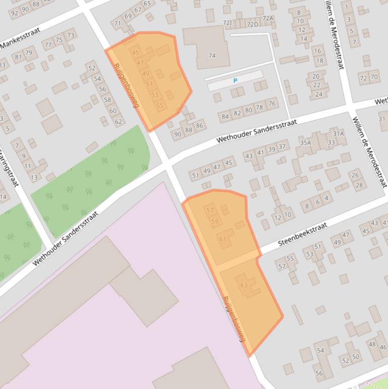 Kaart van postcodegebied 6961GT.