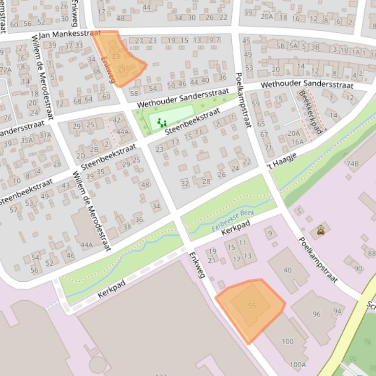 Kaart van postcodegebied 6961GX.