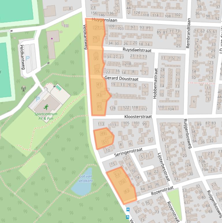 Kaart van postcodegebied 6961HG.