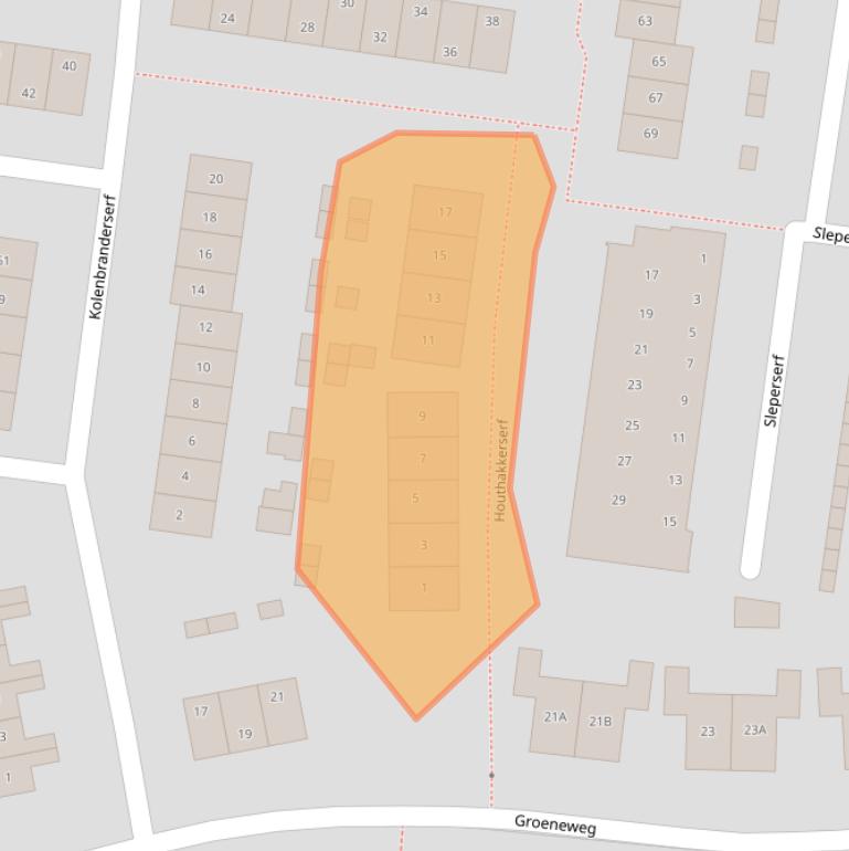 Kaart van postcodegebied 6961JD.