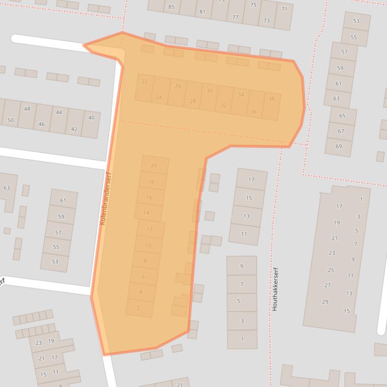 Kaart van postcodegebied 6961JE.