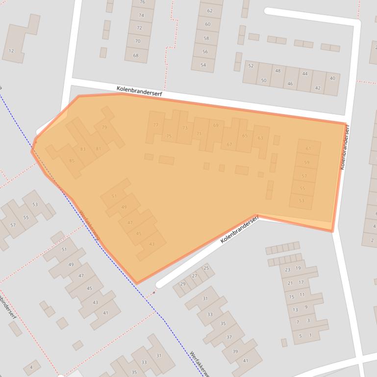 Kaart van postcodegebied 6961JK.