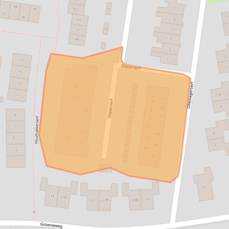 Kaart van postcodegebied 6961JS.