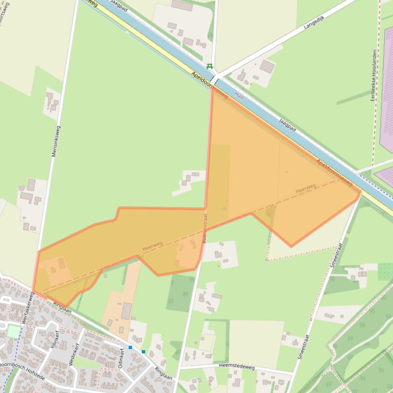 Kaart van postcodegebied 6961KD.