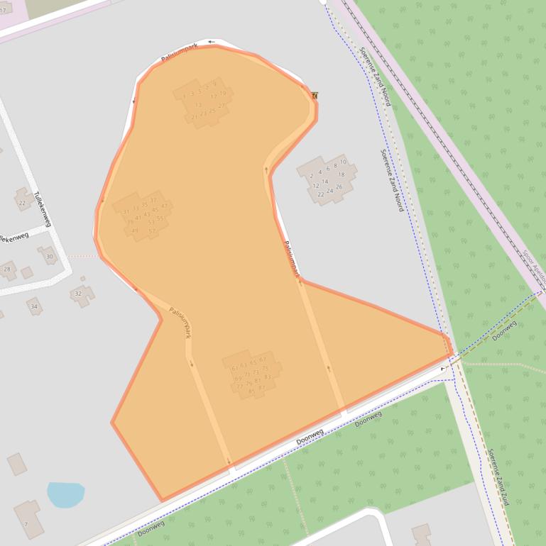 Kaart van postcodegebied 6961KW.