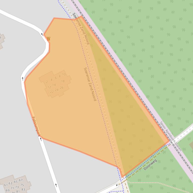 Kaart van postcodegebied 6961KX.