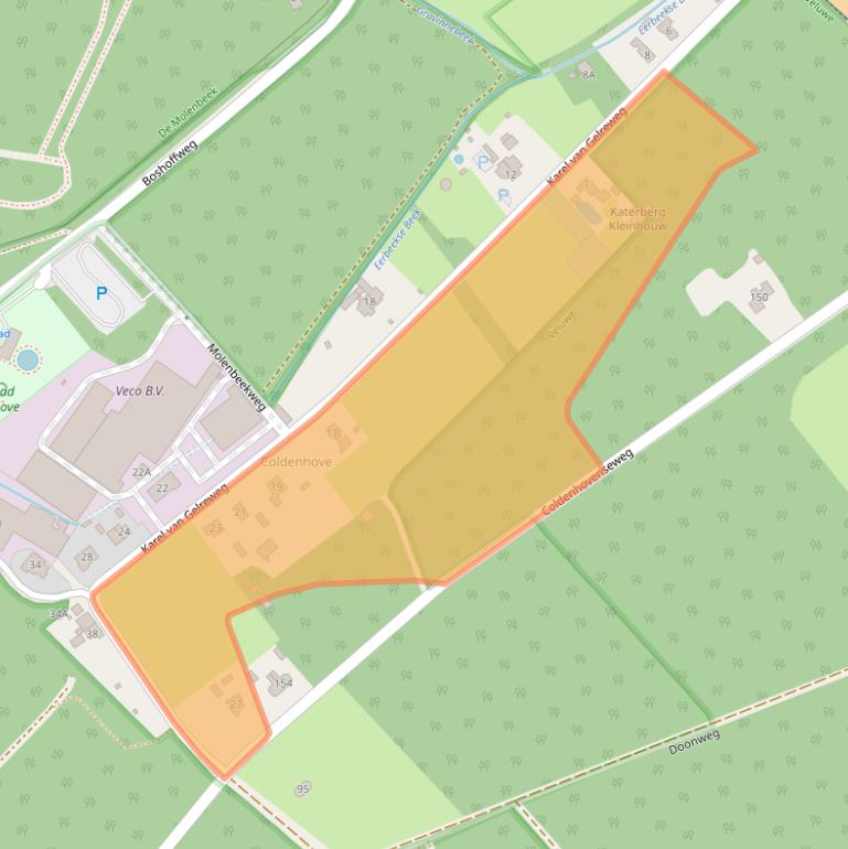 Kaart van postcodegebied 6961LA.