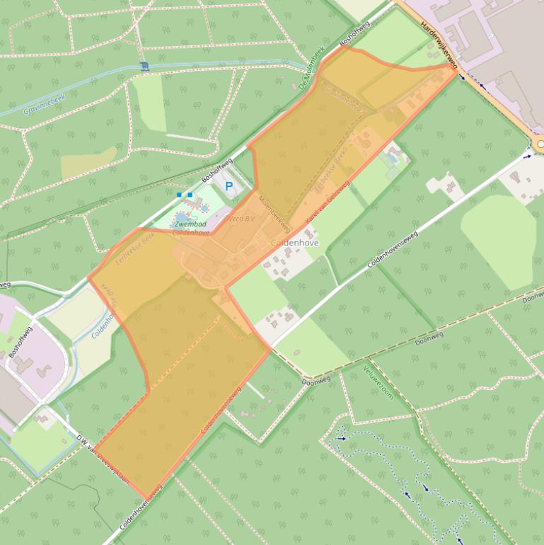 Kaart van postcodegebied 6961LB.