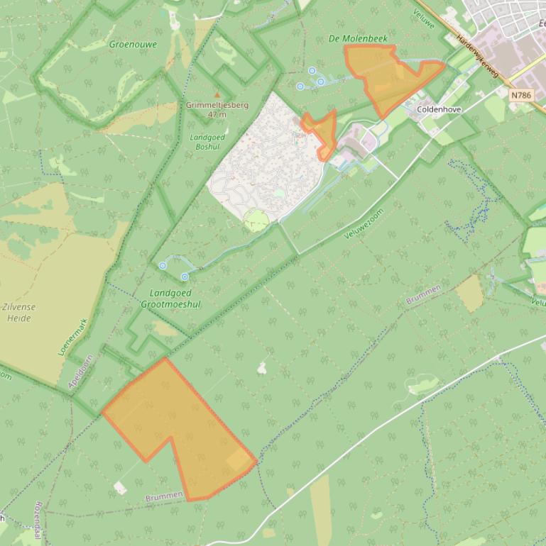 Kaart van postcodegebied 6961LD.